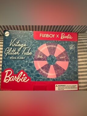 Barbie Pink and Purple Vintage Glitter Tube Pool Float